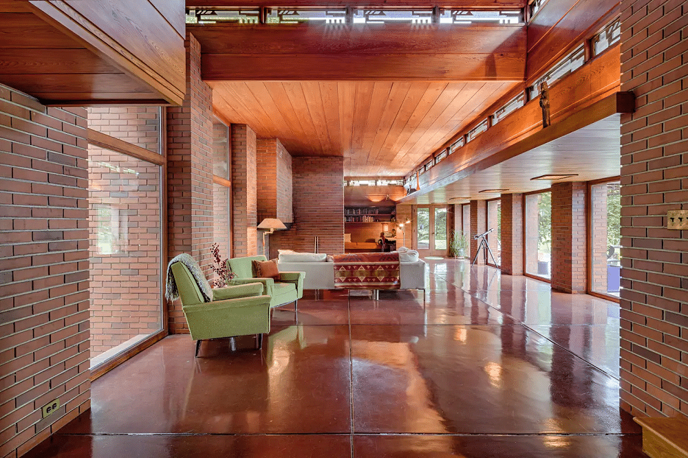 Still Bend Frank Lloyd Wright living room