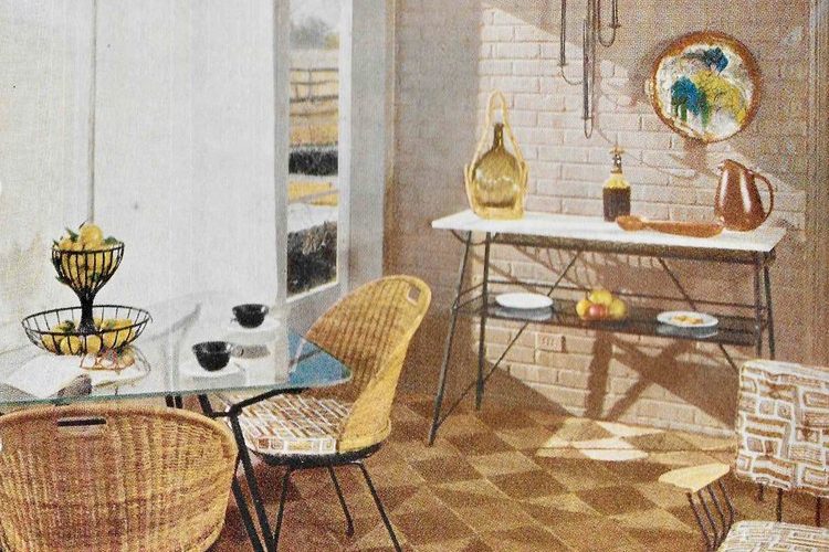 retro wicker chairs