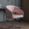 Fluted Velvet Office Chair