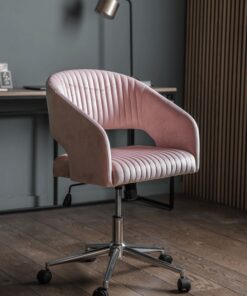 Fluted Velvet Office Chair