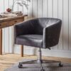 Leather Wheeled Tub Chair