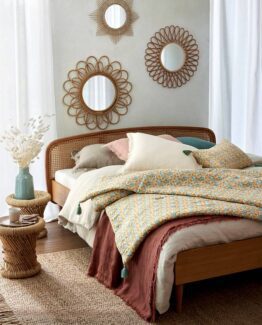 Mid Century Modern Oak Bed