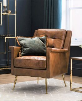 Mid Century Modern Leather Armchair