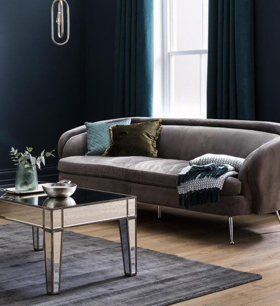 Mid Century Modern Velvet Sofa