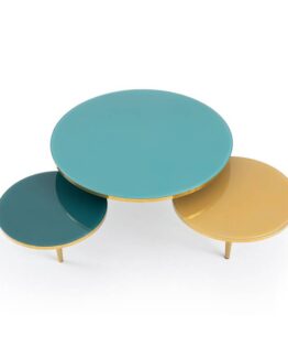 Mid Century Modern Ruben Triple Coffee Table