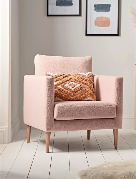 Teddy Powder Pink Armchair
