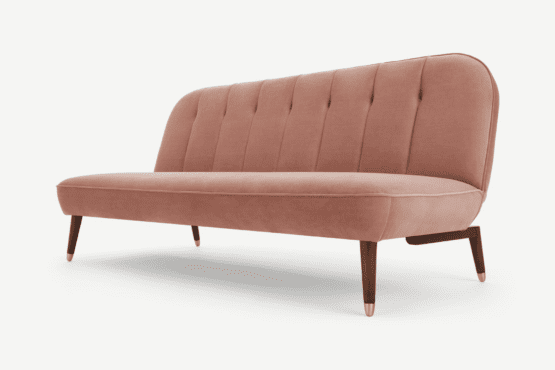 Margot pink velvet sofa bed 1