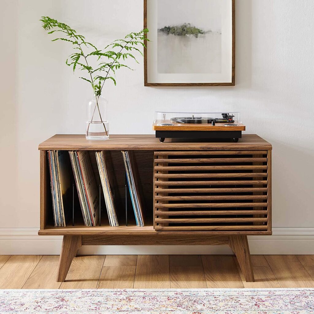 Mid Century Modern Record Player Stand