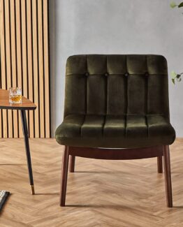 Olive Crane buttoned Lounge Chair Olive Crane buttoned Lounge Chair