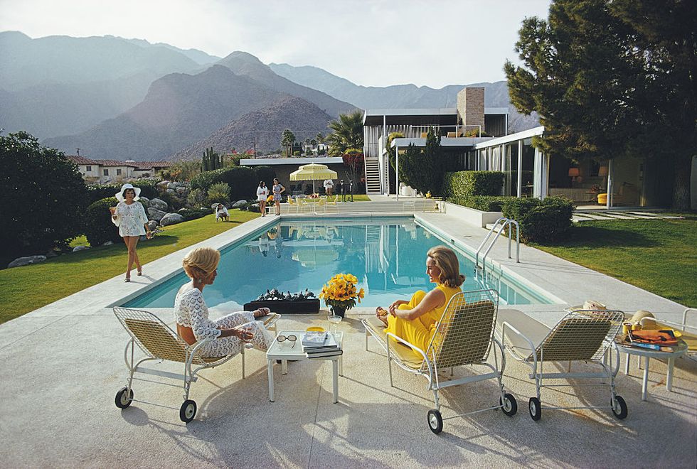 Mid Century Modern Pool Gossip Slim Aarons