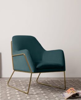 Frame velvet armchair gold legs