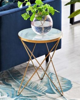 Lexi Marble Effect Side Table