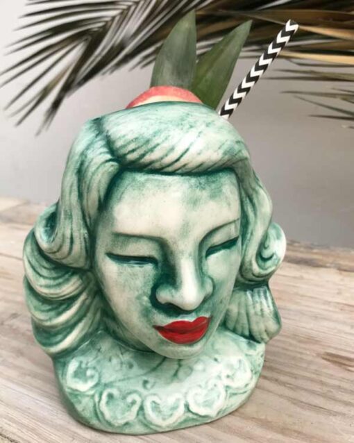 Blue Lady Tiki Mug