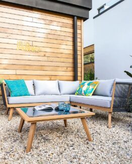 Elements 5 Seater Grey Rope Corner Sofa Set Elements 5 Seater Grey Rope Corner Sofa Set