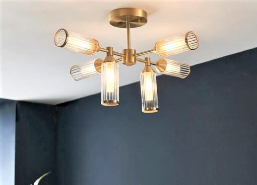 Julian Small Glass Semi-Flush Ceiling Light