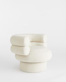Rolland Armchair, Italian Boucle Ecru