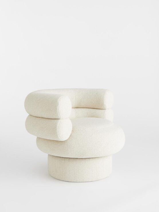 Rolland Armchair, Italian Boucle Ecru