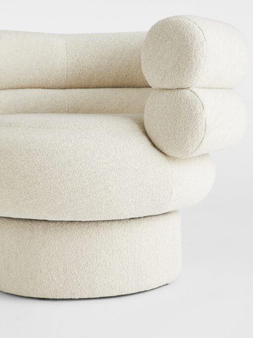 Rolland Armchair, Italian Boucle Ecru