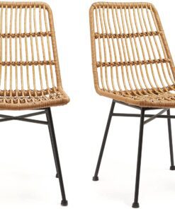 Spinningfield Set of 2 Rattan Dining Chairs