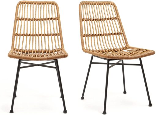 Spinningfield Set of 2 Rattan Dining Chairs