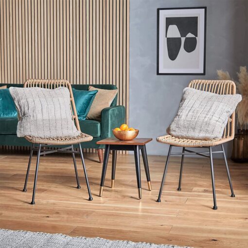 Spinningfield Set of 2 Rattan Dining Chairs