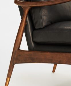 Theodore Armchair Black Leather