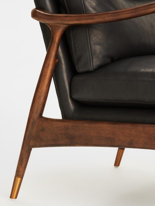 Theodore Armchair Black Leather