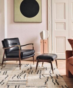 Theodore Armchair Black Leather