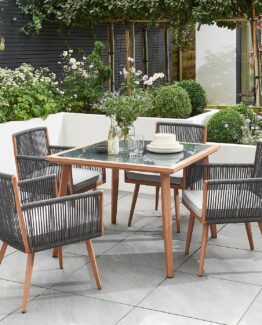 Elements Rope 4 Seater Dining Set