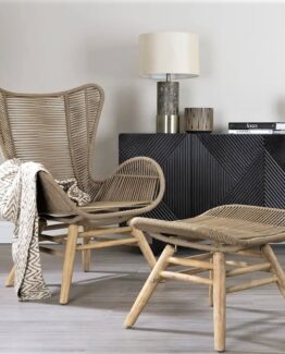 Natural Rope Lounge Chair and Footstool Natural Rope Lounge Chair and Footstool