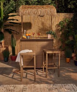 Retro Rattan Garden Tiki bar