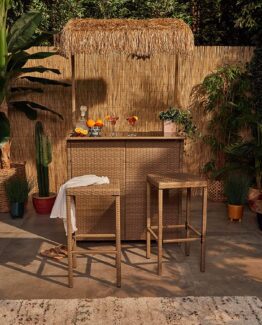 Retro Rattan Garden Tiki bar