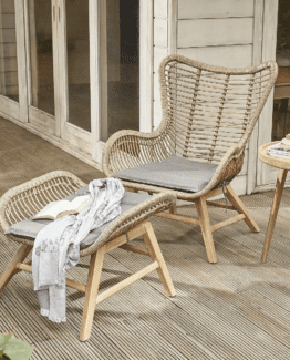 Aurora Garden Chair and Footstool Set Aurora Garden Chair and Footstool Set