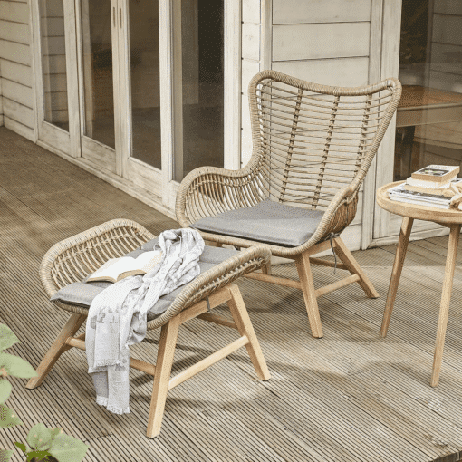 Aurora Garden Chair and Footstool Set