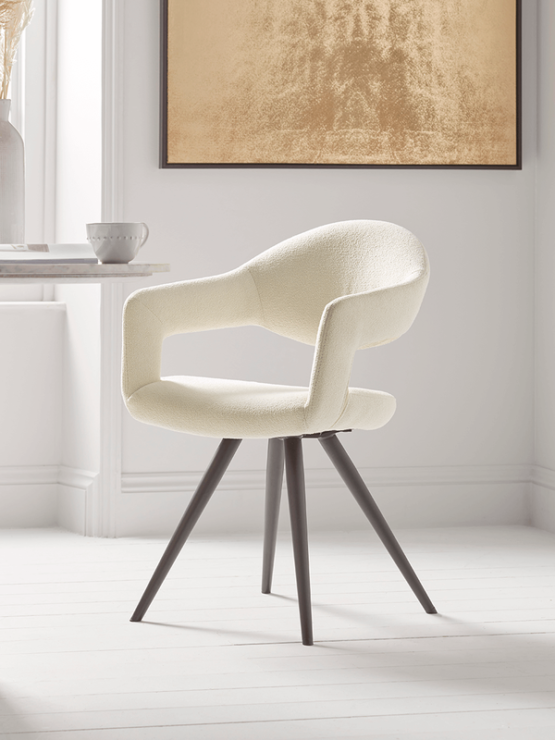 Boucle dining chairs