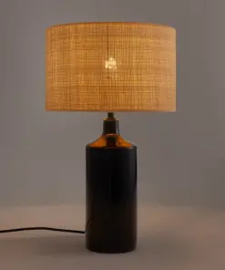 Rabano Ceramic and Raffia Table Lamp