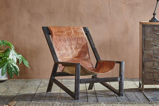 Narwana leather arm chair living room