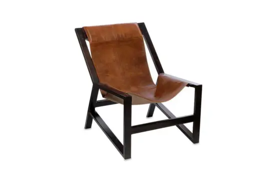mid century leather lounger