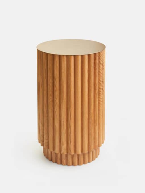 Barrel Side Table, Oak