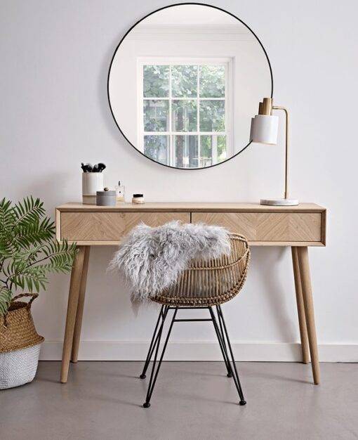 Chevron Oak Dressing Table