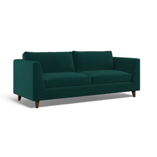 Claudia Angular Velvet 3 Seater Sofa