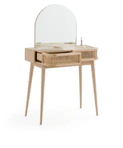 Laora 2 Drawer Ash and Canework Dressing Table