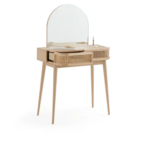 Laora 2 Drawer Ash and Canework Dressing Table