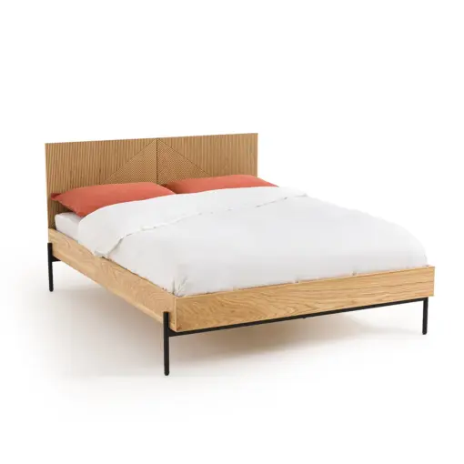 Lodge Oak Veneer Bed