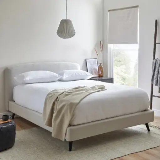 Modern Curved Upholstered Bed Frame