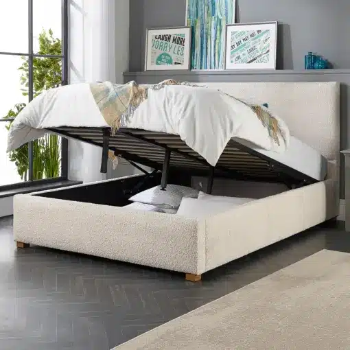 Teddy Bouclé Ottoman Storage Bed