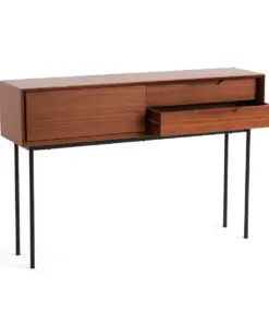 Walnut Veneer Console