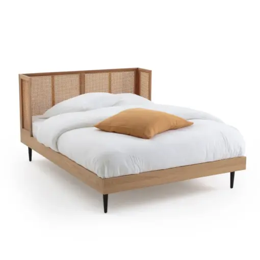 Waska Rattan & Oak Bed