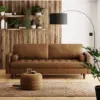 Zoe Faux Leather 4 Seater Sofa