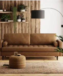 Zoe Faux Leather 4 Seater Sofa